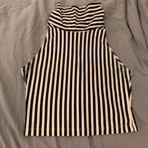 Stripped American Apparel Cropped Top